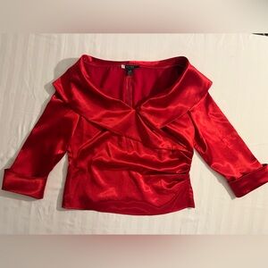 JS Boutique Scarlet Satin Blouse